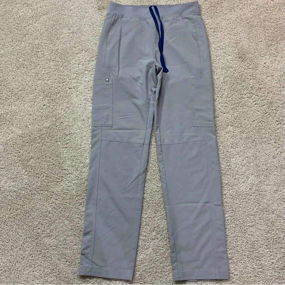 Men's FIGS Gray TECHNICAL COLLECTION Nursing CARGO Multi-Pocket SCRUB PANTS S
